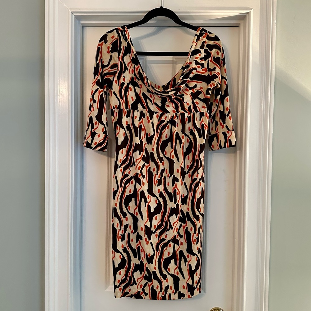 Diane Von Furstenberg Painterly Dress - Silk - Size 4